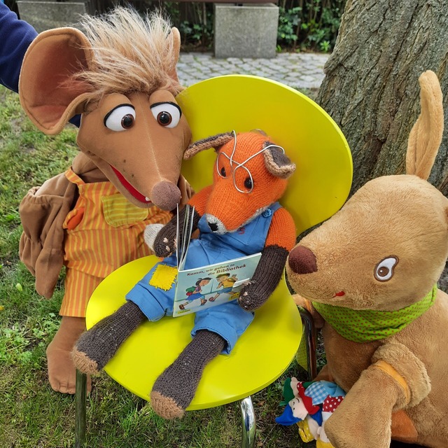 Emil, Lesefuchs und Krümel freuen sich auf die Kinder, c Uta Jacob